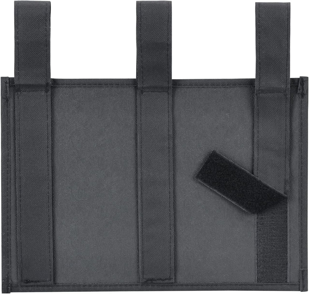 Hanging Bedside Caddy, Bedside Storage Organizer for Magazine, Phone, Remote control (4 Pockets-Black)