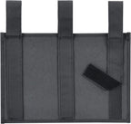 Hanging Bedside Caddy, Bedside Storage Organizer for Magazine, Phone, Remote control (4 Pockets-Black)