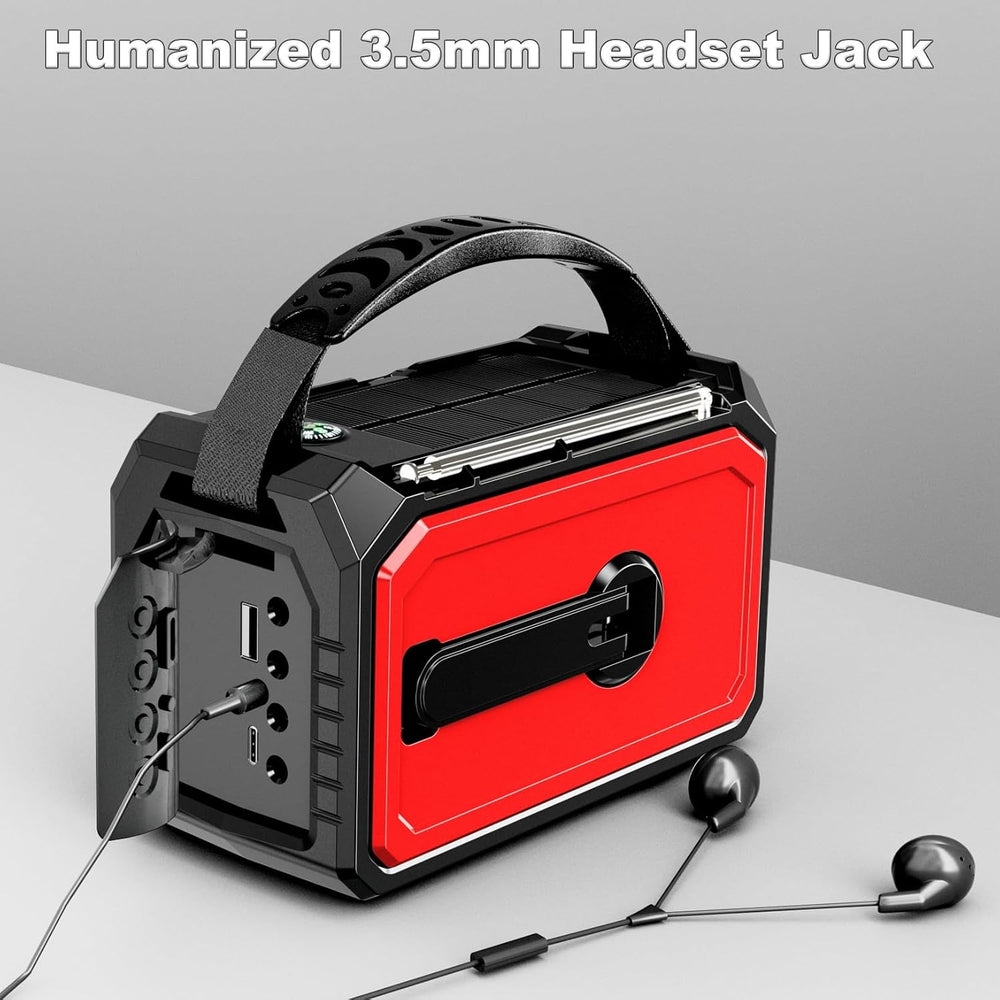 16000mAh Emergency Radio with Wireless Speaker, NOAA Solar Hand Crank Radio