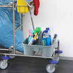 6-Pack Plastic Cleaning Storage Caddy, Cleaning Supply Carry Caddy, Gray