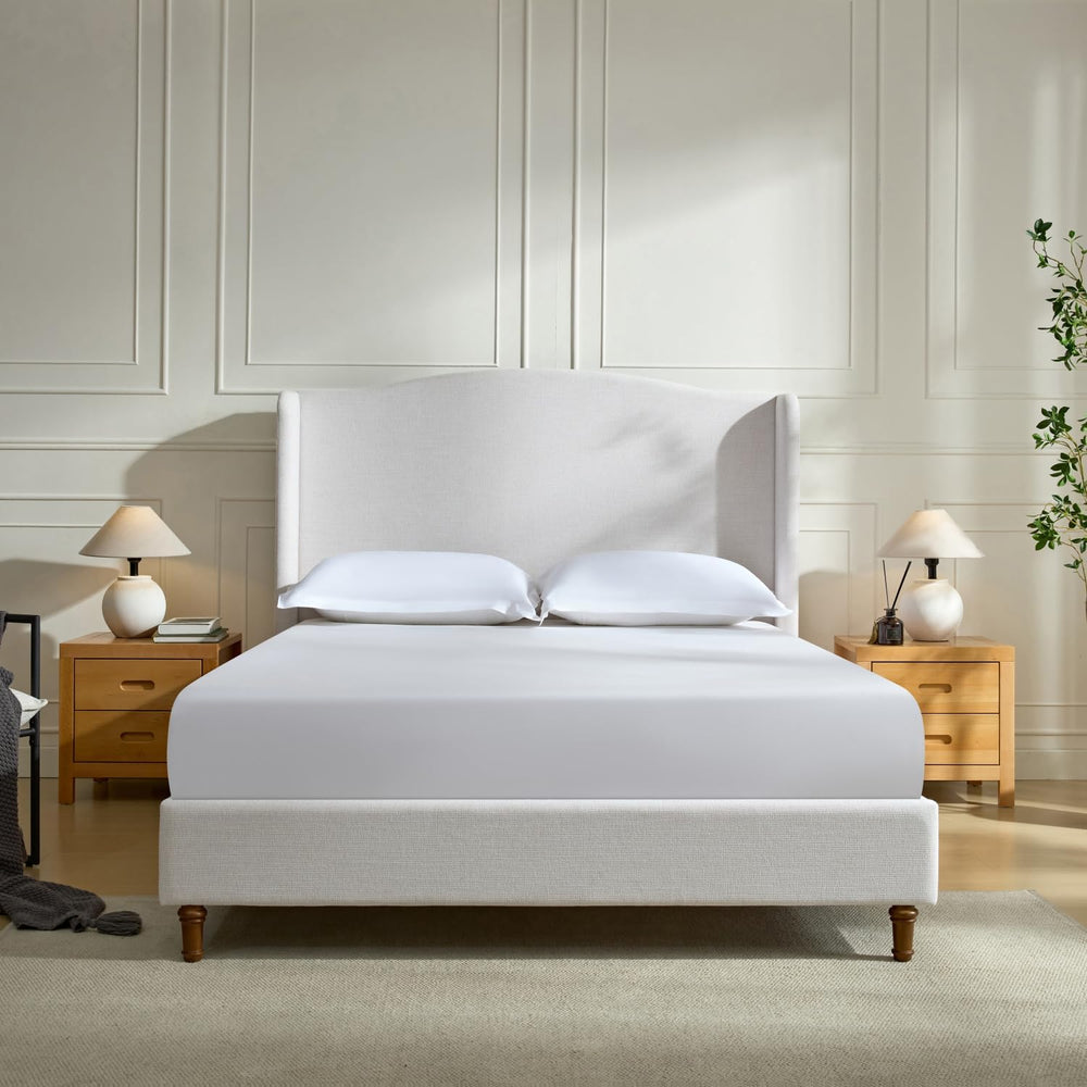 Geelife Upholstered Wingback Bed Size Queen/Tall 54" Headboard Upholster...