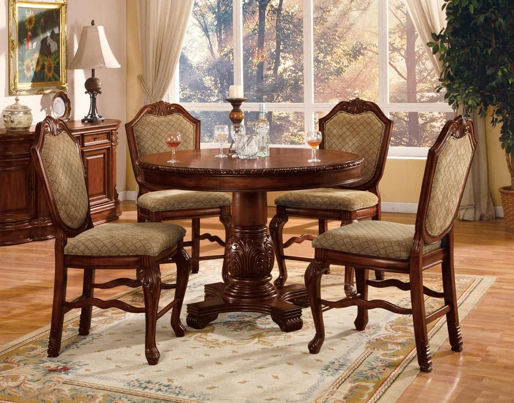 Acme Chateau De Ville Counter Height Table in Cherry