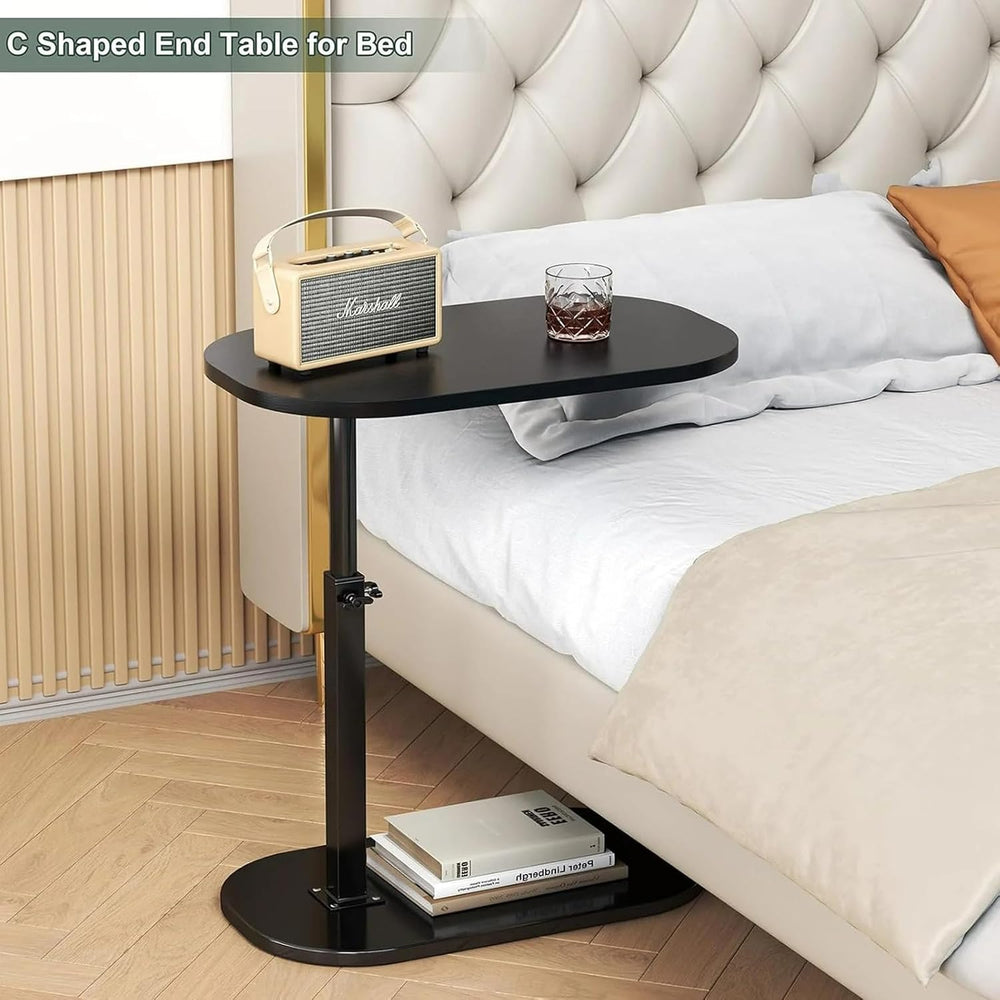 C-Shaped End Table - Height Adjustable (23.5"-31.5"), 16"x12&q...