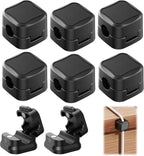 8 Pack Magnetic Cord Organizer, Strong Adhesive Desk Magnetic Cable Clips Management, Ideal Phone Cord Holder for Nightstand Desk Car Home Office Charger Holder (Black)