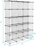 20 - Cube Organizer: Wire Cube Storage for Home & Office - Multifunctional, Modular Cubbies