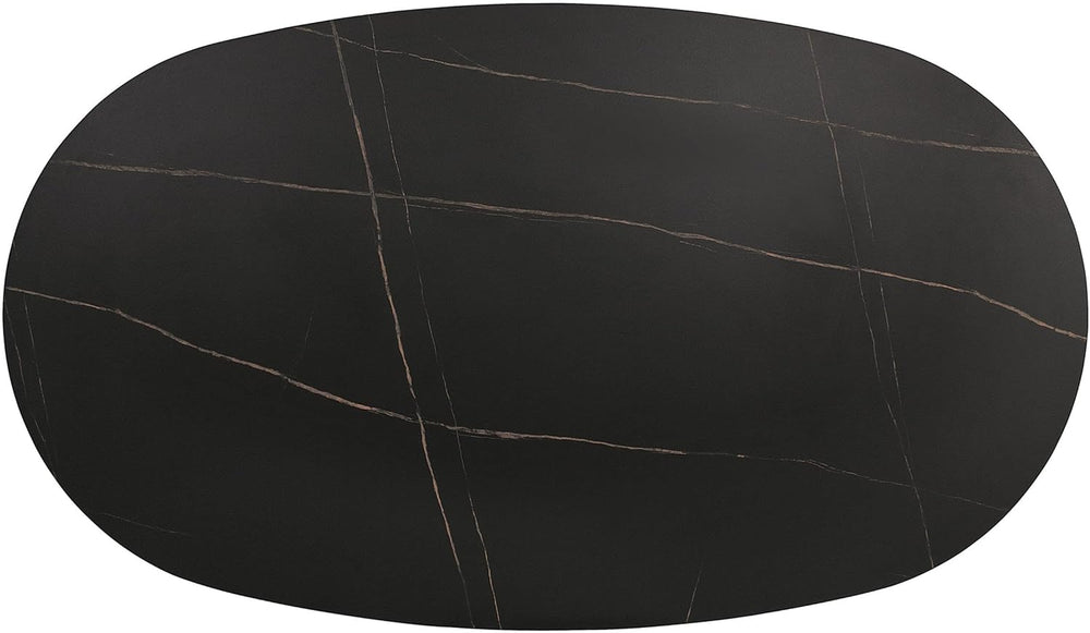 Homes: Inside + Out Elara Modern 54-inch Oval Dining Table with Fluted Pedest...