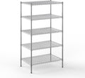 24" Deep x 36" Wide x 64" Height Wire Shelving Kit | 5-Tier | NSF Commercial Storage Rack Unit