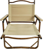 Penau Kids Folding Chair Set, Portable Aluminum Frame, Natural | Set Of 4 Foldable Kids Chairs, Aluminum Frame, Beech Armrests, Canvas Seat, Travel, Patio Use