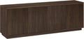 Henn&Hart Fluted TV Stand for TVs up to 75" with 2 Concealed Ribbed Storage Cabinets and Adjustable Shelves for Living Room, Family Room, or Office, Warm Brown