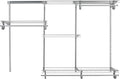 ClosetMaid ShelfTrack Wire Closet Organizer System, Adjustable from 4 to 6 Ft., With Shelves, Clothes Rods, Hardware, Durable Steel, Satin Chrome