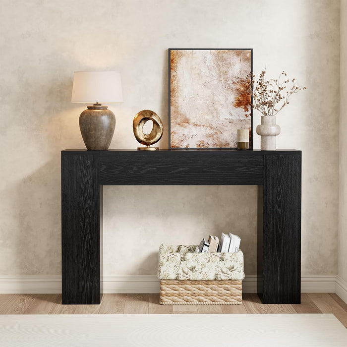 Epecoya Black 43-Inch Wood Console Table for Entryway Living Room