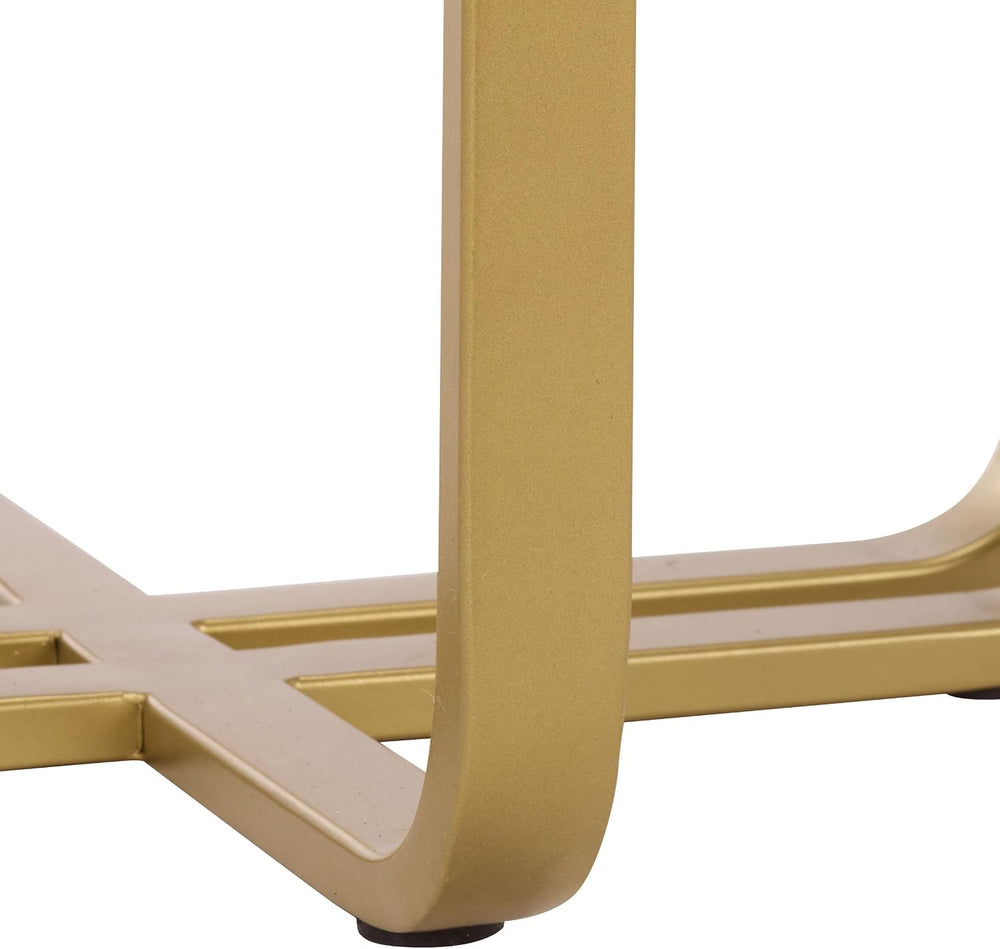 SAFAVIEH Couture Collection - Dominic Brass Stainless Steel Accent Table, Scu...