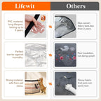 Lifewit 3 Pack Clear Clothes Storage Bags, 35L Plastic Blanket Vinyl Foldable Moving Bags with Zipper, Closet Organizers and Storage Containers for Bedding, Duvet, Pillow