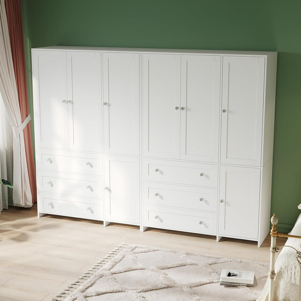 VOWNER 71" Armoire Wardrobe Closet with 3 Drawers and Mirror | Clothing ...