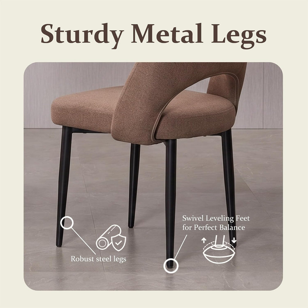 Modern Dining Chairs, Fabric Upholstered Accent Kitchen Chairs with Comfy Pad...