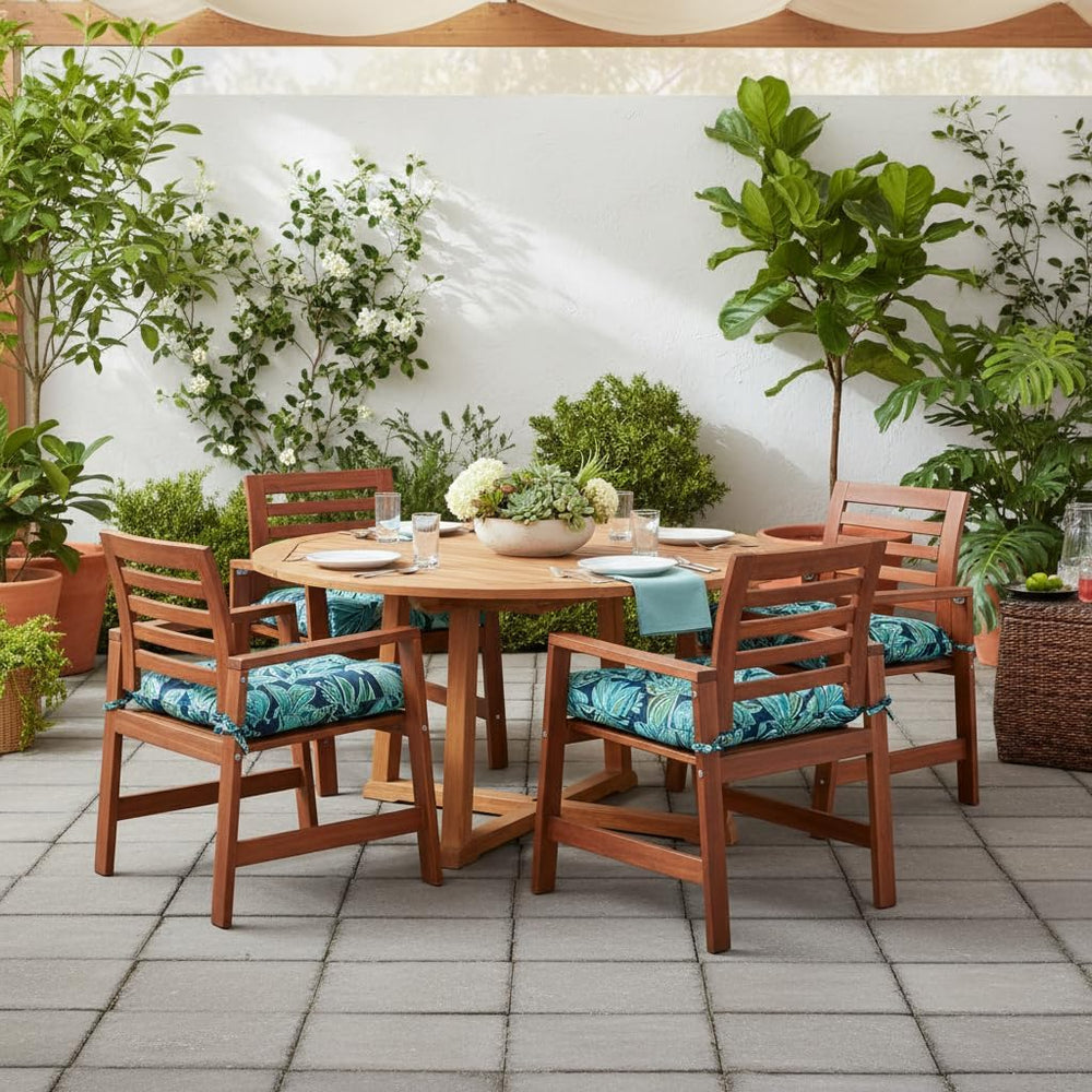 20x20 Square Tufted Outdoor Seat Cushion, Reversible Patio Chair Cushion with...