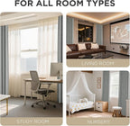 Joydeco Blackout Curtains for Bedroom - 108 Inch Long 100% Light Blocking 2 Panels Light Grey Drapes, Thermal Insulated Room Darkening Curtains, Linen Textured for Living Room, Rod Pocket & Back Tabs