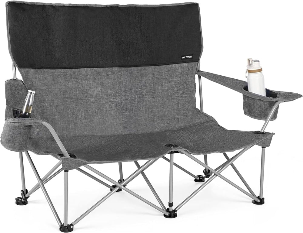 Huskfirm Low Camping Chair Lightweight Double Camping Chair Heavy Duty 2 Pers...