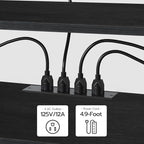 HOOBRO TV Stand with Power Outlets to 75 Inches, TV Console Table with Open Storage Shelves Cabinet, Industrial Media Entertainment Center for Living Room Bedroom, Black BB60DS01