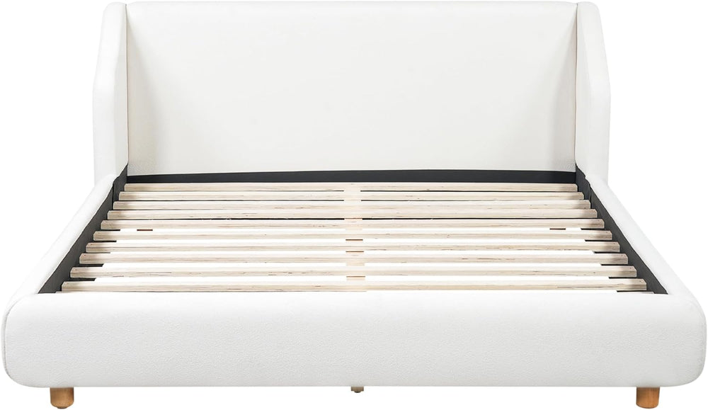 Christopher Knight Home Astry Boucle Upholstered Queen Size Bed Frame with Wi...