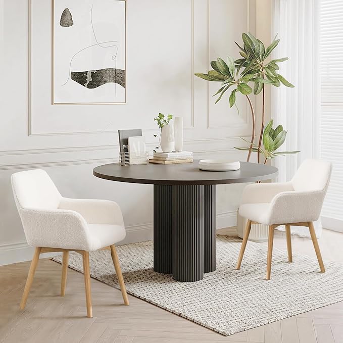 Mid Century Modern Dining Chairs Set of 2 & 4 & 6 Comfy Accent Chair ...