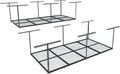FLEXIMOUNTS 4x8 Overhead Garage Storage Rack, Adjustable Organization System, Heavy-Duty Metal Ceiling Racks, 2 Pack, Hammertone, Classic Series