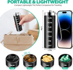 Metal Travel Pill Organizer, Large Weekly Pill Box, Portable Aluminum Alloy Waterproof Container, 7 Day Daily Medicine Organizer Holder for Vitamin, Fish Oil, Supplement, Black