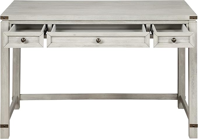 OSP Home Furnishings Baton Rouge Traditional Home Office Writing Desk, Champagne Oak
