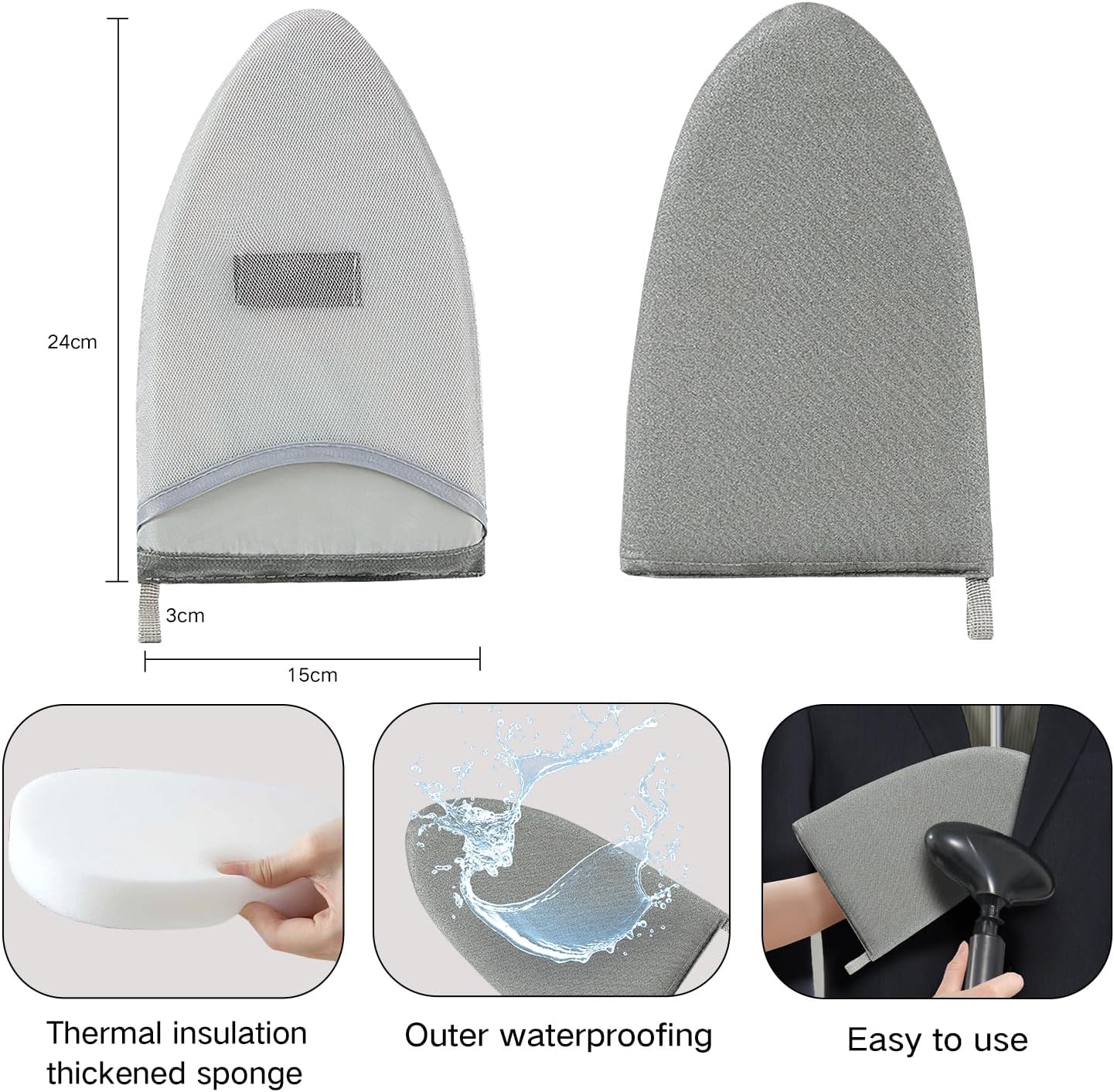 Garment Steamer Rack & Garment Ironing Glove for Steaming Clothes, Clothes Steam Rack, Adjustable StandingGarment Hanger Handled Mini Ironing Board, Hanging Steamer Ironing Accessories for Clothes