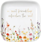 Jewelry Ring Dish for Women Christian Gifts Trinket Tray Inspirational Friendship Gifts for Friend Birthday Jewelry Tray for Her Sisters Besties Verse: Sweet Friendship –Proverbs 27:9