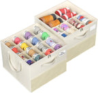 Plus Size 2 Pack Shoe Organizer for Closet, Foldable Shoe Storage Box | 16–24 Pair Shoe Storage for Sneakers, Boots & Heels with Adjustable Dividers, Clear Cover & Space Saving Closet Storage