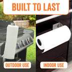 Yukon Glory Magnetic Paper Towel Holder for Refrigerator & Grill, Stainless Steel, Strong Magnet, Rotatable, Non-Scratch Pad