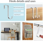 Hanging Basket for Organizing, Wall Organizer with Pockets and Over The Door Organizer，Can for Home, Closet, Office and Camper (Grey Grid2)