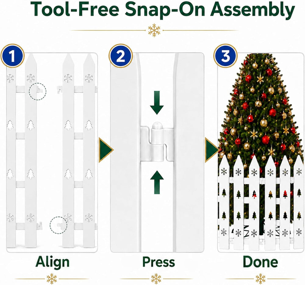 24 Inch Extra Tall Christmas Tree Fence, 24 Pack