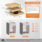 WelFurGeer 3-Tier Pull Out Cabinet Organizer with Soft Close, Heavy-Duty Slide Out Drawers for Cabinets, Pull Out Drawers for Cabinets, Bottom Mount Shelves for Kitchen, Pantry, Bathroom
