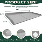 Royxen Washer Dryer Countertop, 27.4" x 54", Wood, Universal Fit, Laundry Room Organization, Grey