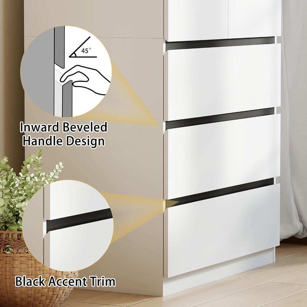 Wooden Wardrobe Closet with 2 Doors: 75" Bedroom Armoire Wardrobe Closet...