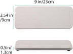 2 Pcs Water Absorbing Stone Trays, Kitchen/Bathroom Sink Soap Dish, Diatomite Tray Used for Hand Soap & Cosmetic Bottles in The Modern Home, 3.54" W x 9" L, White