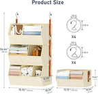 Hanging Closet Organizer Extra Large, Clothes Hanging Shelves for Closet with Divider, Collapsible Closet Storage System, Fabric Closet Hanging Organizer for Home, Dorm, Rv, ,Handbags, Underwear, Sock