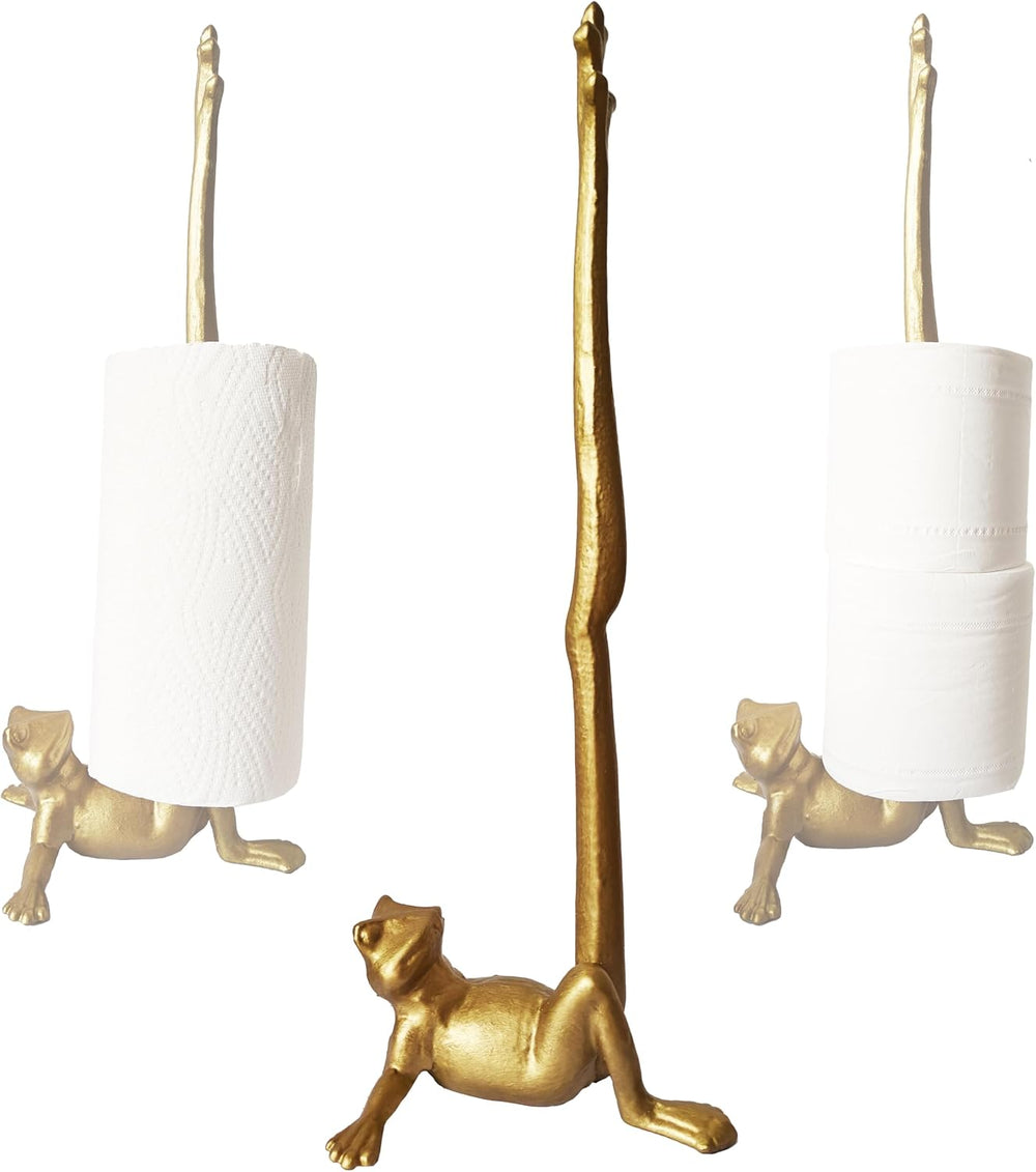 Frog Paper Towel Holder 16.5'' Cast Iron Paper Towel Holder Funny Toi...