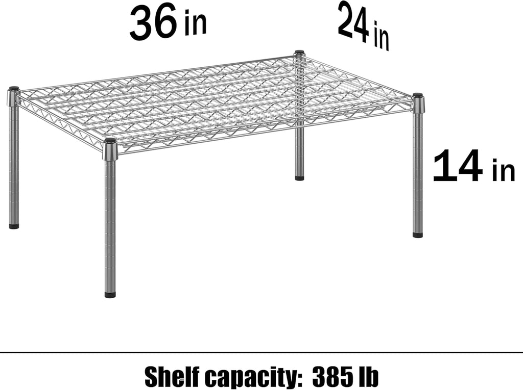 24" Deep x 36" Wide x 14" Height Wire Shelving Kit | 1-Tier | NSF Commercial Storage Rack Unit