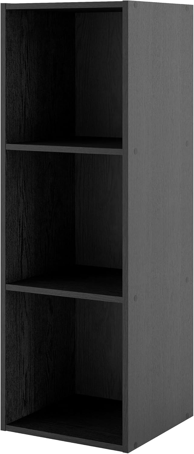 Homes: Inside + Out Apexa 3-Cube Storage Organizer Shelves, Stackable Wood Bo...