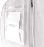 HANGERWORLD Large Wedding Dress Garment Bag Cover - 72" x 24" with Extra Wide Gusset 32" for Long Poufy Dress and Trains, Breathable, Acid-Free (White)