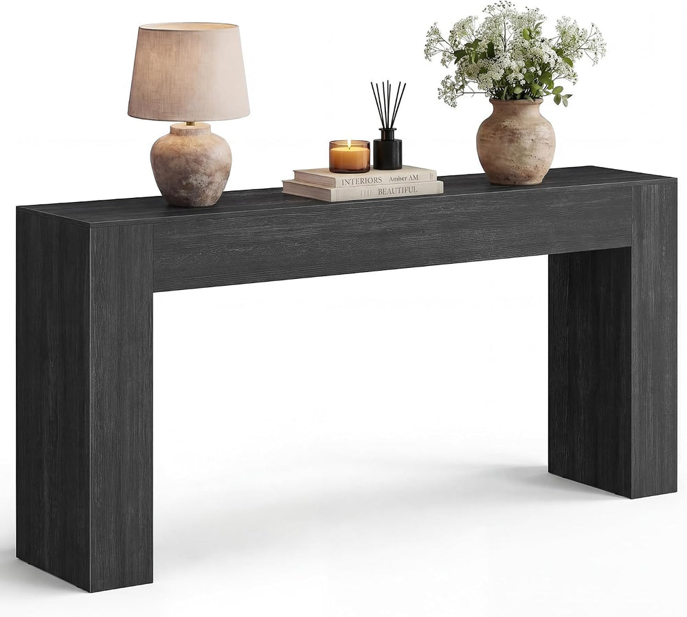 VASAGLE 63 Inches Entryway Table, Thick Tabletop Console Table, Farmhouse