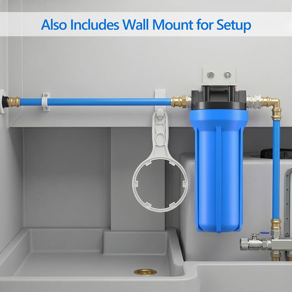 4-Layer RV Water Filter with Stand and 7,000 Gallons Capacity, 3/4" GHT ...