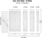 Display Technologies Visi-Slide Gravity Fed Organizer for 12/16oz low ring Beverages on Flat and Angled Shelves in Cold Vaults & Coolers, Drink Organizer (Pack of 2)