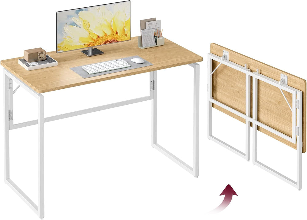 VASAGLE Folding Desk, Small Computer Desk, Foldable Table 39.4 Inch | One-Pie...
