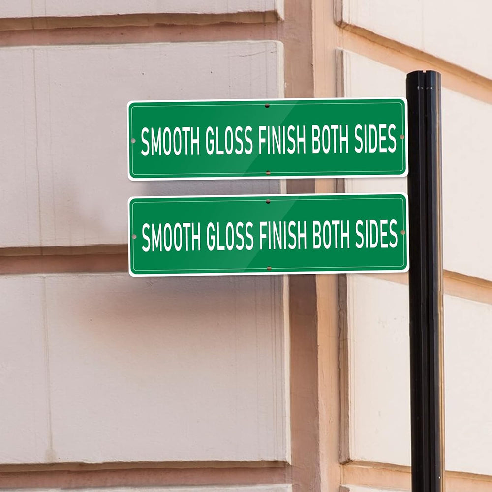 10 Pieces Green Blank Street Signs Metal 18×4 Blank Metal Street Signs for Vi...