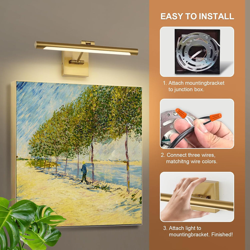 Joosenhouse LED Picture Light Fixtures Dimmable 16.53" Inch Modern Metal...