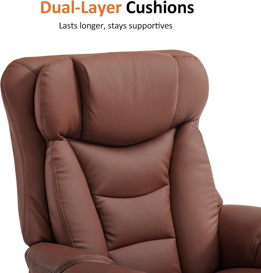 MCombo Oversized Swivel Recliner Chair with Ottoman, Adjustable Backrest, 360...